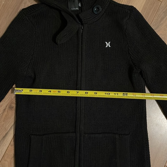 Hurley Knit Zipup Hoodie Sweater -Black - Picture 15 of 16